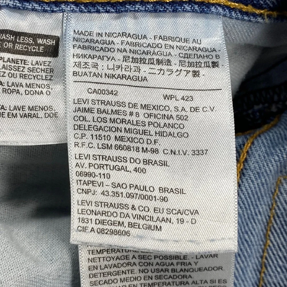Levi's 550 Relaxed Fit‎ Jeans Faded Light Wash Denim Pants Mens W38 L29 - flaw